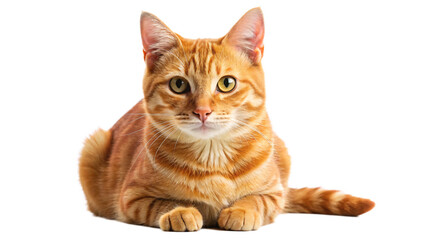 Obraz premium Playful orange kitten isolated on white background