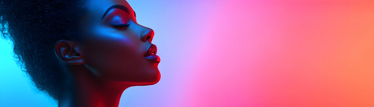 Holographic Plus Size Model Outline with Beauty Text concept as A vibrant glowing holographic outline of a plus size model with the word Beauty in an elegant script set against a clean white balance b