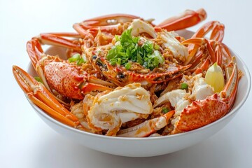 Steamed Crab Claws with Garlic, Ginger, and Cilantro