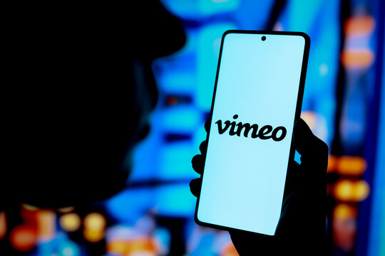 August 31, 2024, Paraguay. In this photo illustration, the Vimeo logo is displayed on a smartphone screen.