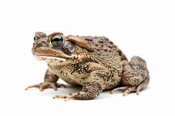 Fototapeta premium a toad sitting on a white surface