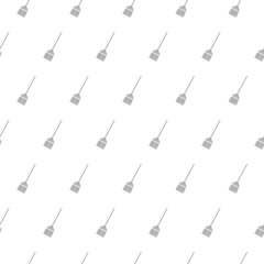 Broom Icon seamless pattern on white