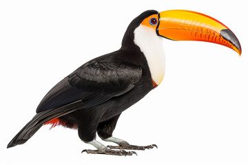 Obraz premium a black and orange bird with a big beak