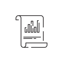 Data analysis line icons. Business and data or finance chart report. Signs analysis thin line icon