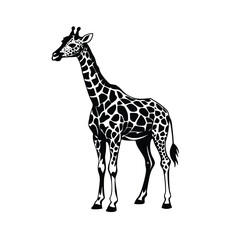 Fototapeta premium Abstract Giraffe Full Body Icon Design with Vector Art for a Modern and Minimalist Logo
