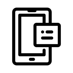 Handphone Line Icon. Single icon, line vector icon