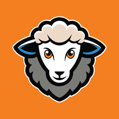 Sheep mascot logo icon vector design isolated
