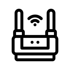 Router Line Icon. Single icon, line vector icon