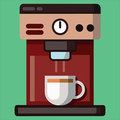 Coffee Machine simple easy vector art illustration