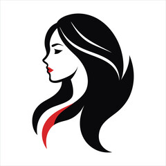 Beauty Stylish Woman Fashion Logo Vector Illustration