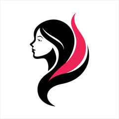 Beauty Stylish Woman Fashion Logo Vector Illustration