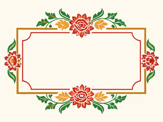 floral frame with flowers