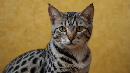 Fototapeta premium Portrait of a Curious Bengal Cat