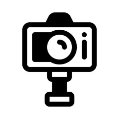 Webcam Glyph Icon. Single icon, glyph vector icon