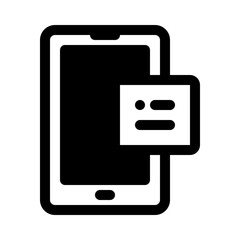 Handphone Glyph Icon. Single icon, glyph vector icon