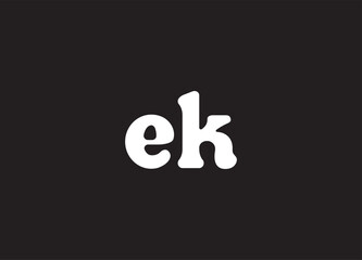 EK letter logo and initial logo design