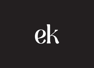 EK letter logo and initial logo design