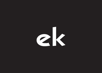 EK letter logo and initial logo design