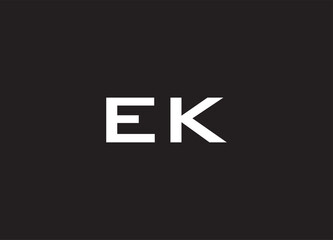 EK letter logo and initial logo design