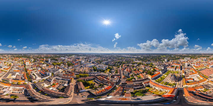 hanau germany europe aerial 360&deg; vr equirectangular environment