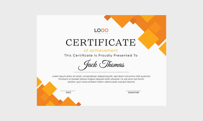 certificate background vector. modern vector certificate template
