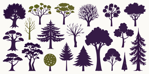 Set of forest and park trees, Big set of minimal trees