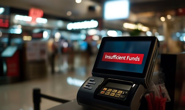 Credit Card Declined at Cash Register Due to Insufficient Funds