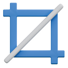 crop tool graphic design 3d render illustration