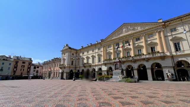piazza emile Chanoux di aosta, italia, italia, 29 agosto 2024, square emile Chanoux in aosta, italy, 29th august 2024