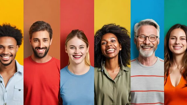 Diverse People Smiling at Camera
