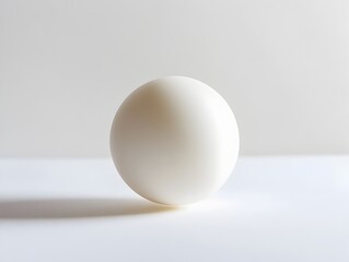 Floating Massage Ball Suspended on Crisp White Surface in Minimal Studio Setup
