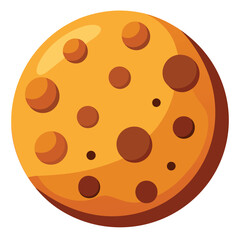 Delicious Cookie with chocolate chips Vector Illustration