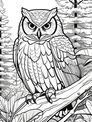 Fototapeta premium owl sitting on a branch