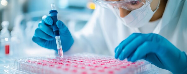 Scientist monitoring cell morphology changes under hypoxic conditions, oxygen deprivation, biological response