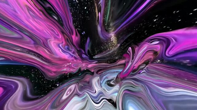 Hyperspeed Through a Swirl of Purple and Pink Nebula