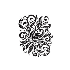 Plants and Flower Silhouette Vector Illustration