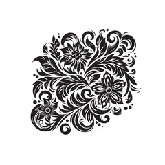 Plants and Flower Silhouette Vector Illustration