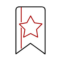 Obraz premium Bookmark icon with a star symbol