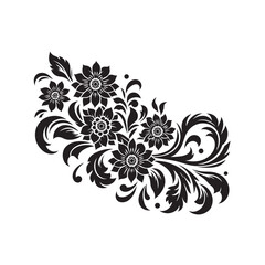 Plants and Flower Silhouette Vector Illustration