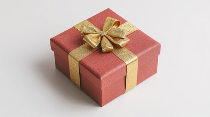 New Year, christmas gift box isolated on white background