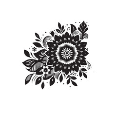 Plants and Flower Silhouette Vector Illustration