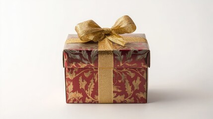 Obraz premium New Year, christmas gift box isolated on white background