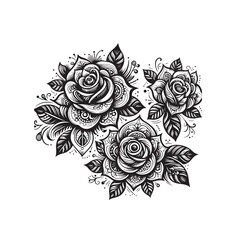 Plants and Flower Silhouette Vector Illustration