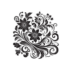 Plants and Flower Silhouette Vector Illustration