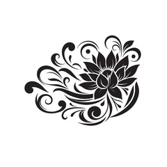 Plants and Flower Silhouette Vector Illustration