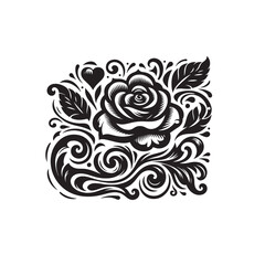 Plants and Flower Silhouette Vector Illustration