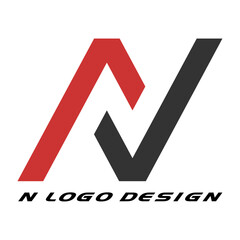 creative modern color full n logo design
