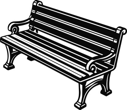 recommend clip art: bench silhouette vector illustration