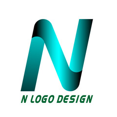 creative modern color full n logo design