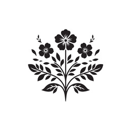 Plants and Flower Silhouette Vector Illustration